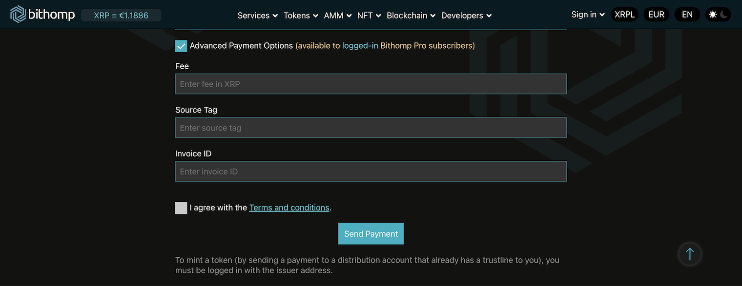 Advanced Payment Options